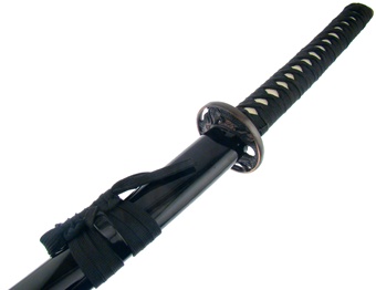 39.5" Black Fabric-Wrapped Katana