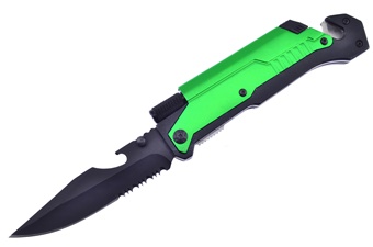 4.875"Lime Green Aluminum Tactical Folder