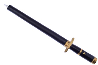 7.5" Black/Gold Samurai Pen