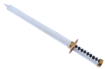 7.5" White/Black Samurai Pen