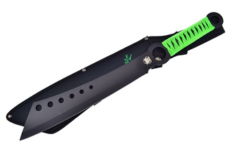 20" Green Cordwrapped Machete w/Sheath