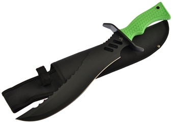 17" Composite Green Bowie Reaper w/Sheath