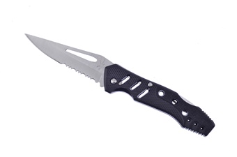 4" Black Abs Handle Stainless Steel Blade No Clip