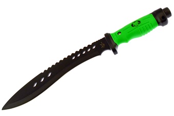 15" Composite Green/Black Bowie w/Sheath