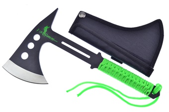 10" Green Cord-Wrapped Axe