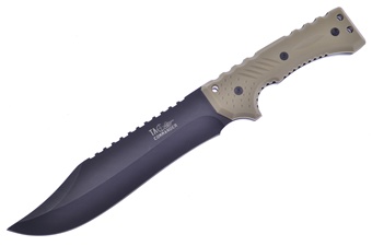 13" Sand Abs Fulltang Stainless Steel Bowie