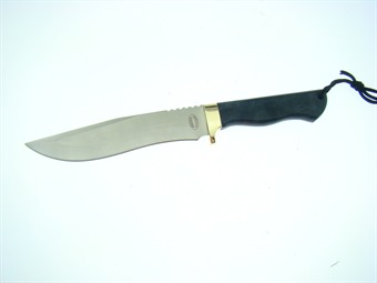 12" Black Pakawood Bowie w/Sheath