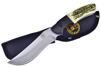 9" Stagolon/Black Pakkawood Bowie w/Sheath