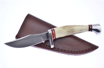 6.5" Stag Skinner w/Leather Sheath