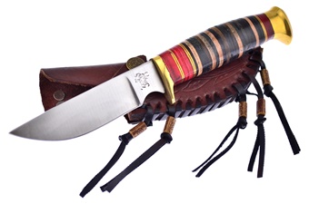 9.25" Stacked Leather Hunter w/Sheath