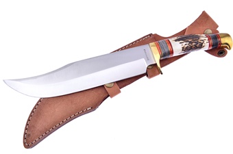 15.5" Stag Bowie w/Sheath