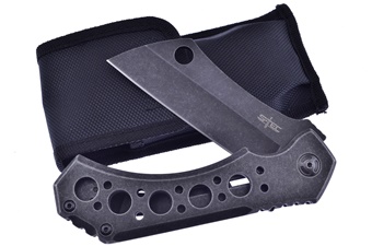 7" Stonewashed Assisted Cleaver