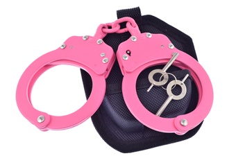 Police Edition Stainless Steel Pink Handcuffs