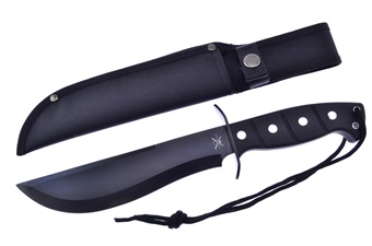 13" Black Rubberized Bowie w/Nylon Sheath