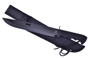 Tactical Xtreme Bowie Black w/Sheath 15"