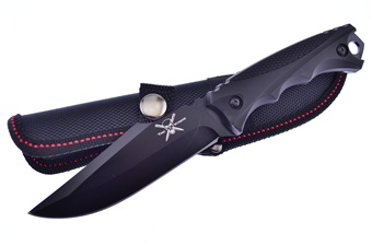 8.5" Black Steel Bowie w/Sheath