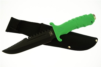 12" Composite Green Bowie w/Sheath