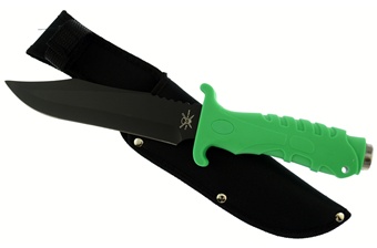 12" Composite Green Bowie w/Sheath