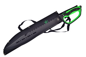 25" Green/Black Machete w/Sheath
