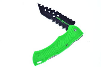 5" Green Abs Tactical Folder w/Clip