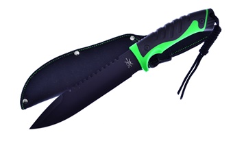 12" Green Composite Bowie w/Nylon Sheath