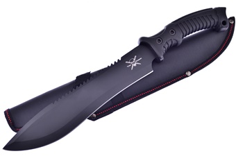 15" Rubberized Bowie w/Sheath