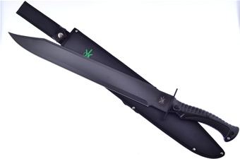 27" Black Rubberized Handle Black Stainless Steel