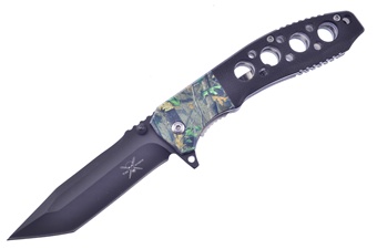4.5"Closed  Black G10 Camo Assisted Open