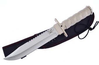 13.5" Stainless Steel Handle w/ Survial Kit