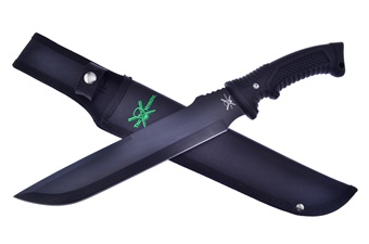 15" Black Composite Bowie w/Sheath