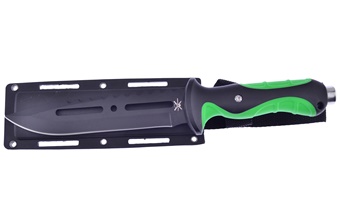 12" Green Composite Bowie w/Sheath