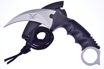 7.5" Black Abs Karambit Necklace