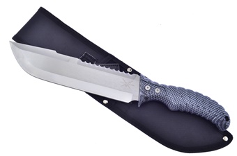 15" Grey Abs Bowie w/Nylon Sheath