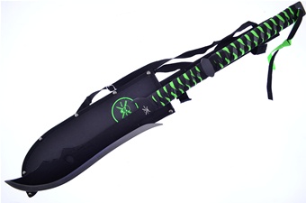 27.5" Cord Wrapped Halberd w/Sheath