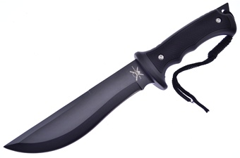 12" Black Composite Bowie w/Sheath