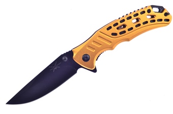 4.25"Gold Aluminum Assisted Opn Belt Clip