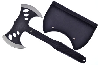 13.5" Black Cord Wrap Stainless Steel Axe