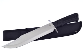 15"Overall Black Abs 2 Tone Stainless Steel Nylon Sheath
