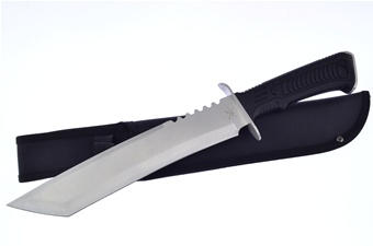 15" Black Abs Stainless Steel Tanto Blade