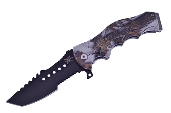 4.75" Abs Camo Assisted Open Black Stainless Steel
