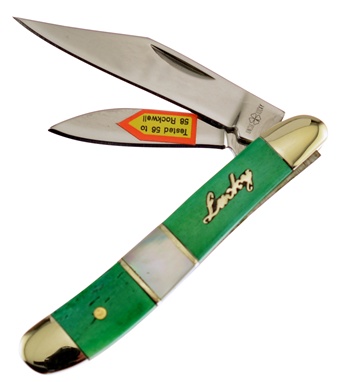 2.785" Green Bone/Mother Of Pearl Peanut