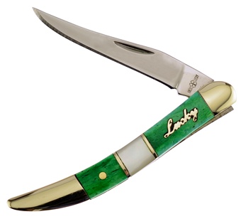 3" Green Bone/Mother Of Pearl Small Toothpick