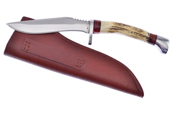7.5" Deer Stag Skinner w/ Leather Sheath