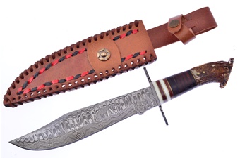 13" Deer Stag Dm Blade Leather Sheath