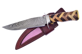 11.5" Wood Handle Bowie w/ Sheath