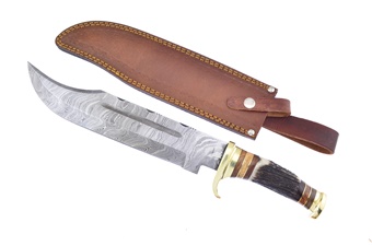17.5" Deer Stag Dm Blade Leather Sheath