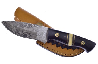 8"Overall Dmscs Buffalo Horn & Bone Fixed Hunter