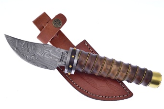 10.5" Dmscs Walnut Wood w/ Leather Sheath