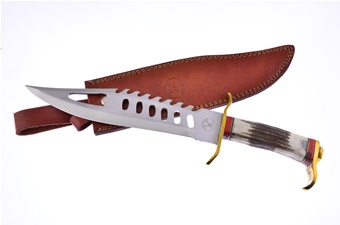 16.25" Whitetail Bowie Stag w/Sheath