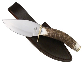 8.5" Stag Skinner w/Leather Sheath